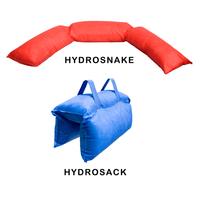 Hydrosnake & Hydrosack Temporary Flood Barriers & Flood Protection