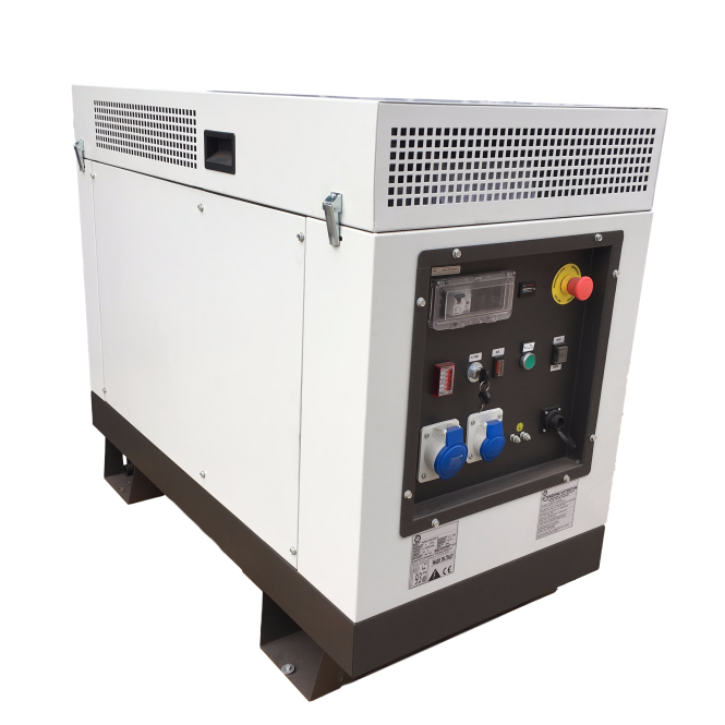 Silent Diesel 7kVA 230v Electric Start Generator With Soundproof Canopy